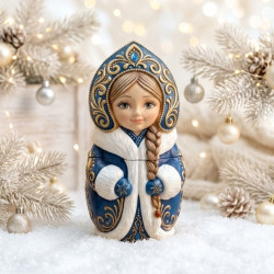 Матрешка Снегурочка, форма для гипса