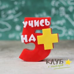 Учись на пять с плюсом, форма силиконовая