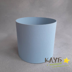 Кашпо круглое "голубое" d=14,5, h=13,5 см.