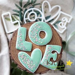 Набор форм для пряников "Love #3"  (9 см)