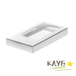 Коробка для шоколадной плитки серебро 18х9х1,7 см (набор 10 шт.)