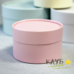 Коробка круглая с крышкой "Розовая", 12х8 см