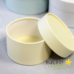 Коробка круглая с крышкой "Ванильная", 12х8 см