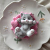 Коврик вязаный с помпонами, форма силиконовая - миниатюра 5