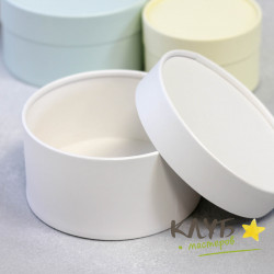 Коробка круглая с крышкой "Белая", 16х9 см