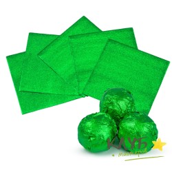 Фольга для конфет Зеленая (апельсиновая корочка) 100 шт.