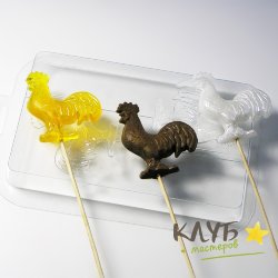 Петушок на палочке, форма пластиковая