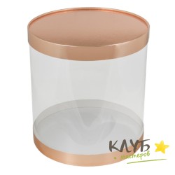 Коробка тубус золото 24х24 см