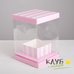 Коробка для цветов c крышкой "With love" 16х23х16 см