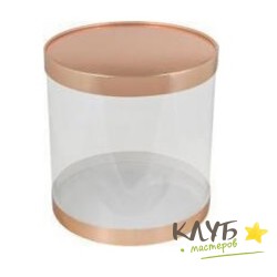 Коробка тубус золото 16х16 см