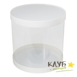 Коробка тубус белая 20х20 см