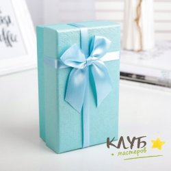 Коробка подарочная "Ажурная голубая", 15х9х5,5 см