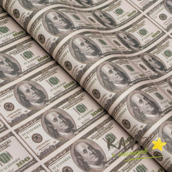 Бумага упаковочная "100 долларов" 50х70 см