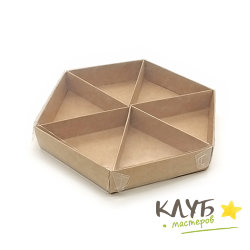 Коробка для снеков 6 ячеек, 20х17х3 см (набор 10 шт.)
