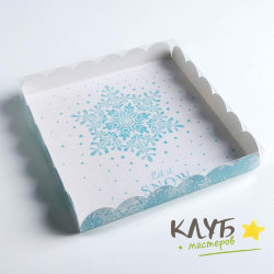 Коробка с пластиковой крышкой "Let it snow", 21х21х3 см