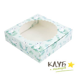 Коробка с окном "Зайчики", 12х12х3 см