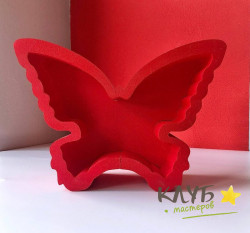 Пенобокс "Бабочка" 25,5х18,5 см (красная)