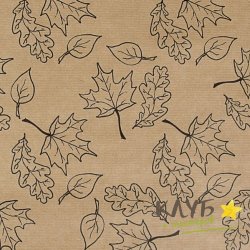 Крафт бумага "Листопад", 72х80 см