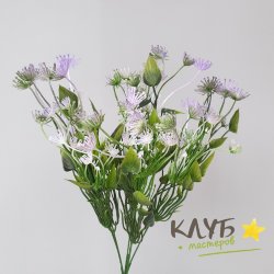 Зелень для мыльных букетов "Фиолетовые зонтики"
