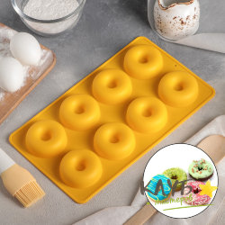 Пончики 8 ячеек, форма силиконовая