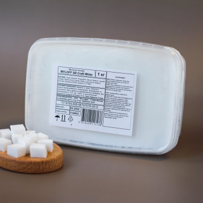 Белая мыльная основа "Мылофф SB Craft White/Крафт", 1 кг