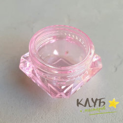 Банка под бальзам "Алмаз" розовая, 5 г (4 шт.)