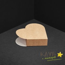 Коробка крафт "Сердце", 9х9х3,5 см
