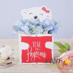 Коробка для мини-букета "Тебе на радость", 20х12х10 см