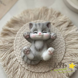 Котик Васька 2D, форма из пищевого силикона