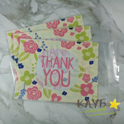Пакет с клейкой полосой "Thank you" (Спасибо), 13х10 см