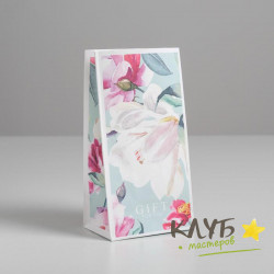 Пакет бумажный без ручек "Gift for you", 10х19,5х7 см