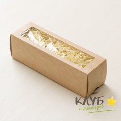 Коробка для макарун крафт 180x55x55мм