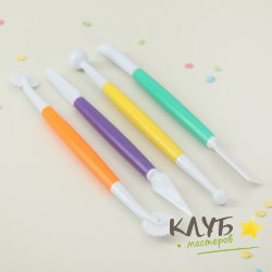 Инструменты для моделирования и лепки украшений, набор 4 шт.