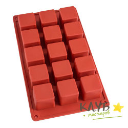Кубики 3,4х3,2 см 15 ячеек, форма силиконовая