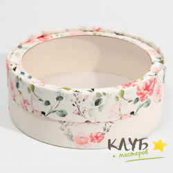Коробка круглая с крышкой и окном "Love", 16х6 см