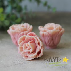 Розы Карамелла (3 шт.), форма из пищевого силикона