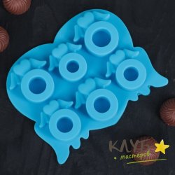 Кольца лист 6 ячеек, форма силиконовая