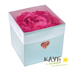 Коробка для цветов с крышкой "Love" 12х12х12 см