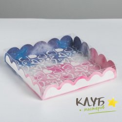 Коробка с пластиковой крышкой "Sweet love", 18х18х3 см