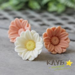Хризантемы Сантини (3 шт.), форма из пищевого силикона