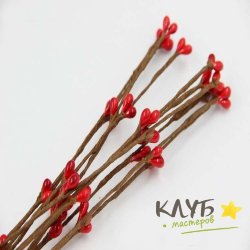 Зелень для мыльных букетов "Веточка вербы красная" 10 шт.