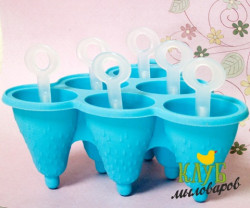 Мороженое, форма силикон, 6 ячеек