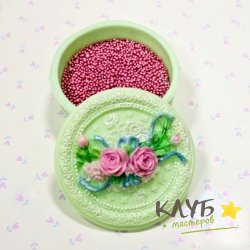 Шкатулка "Круглая", форма из пищевого силикона из 2-х половинок