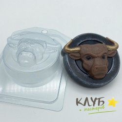 Бык в кольце, форма пластиковая