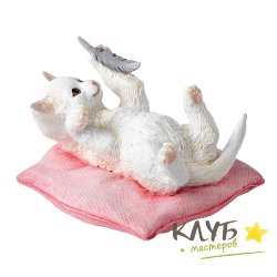 Котенок с перышком, форма силиконовая