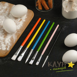 Кисти кондитерские "Леонардо", 6 шт.