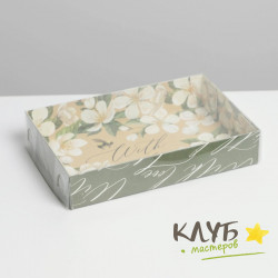 Коробка с пластиковой крышкой "With Love", 17х12х3 см
