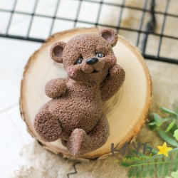 Медвежонок на спинке, форма из пищевого силикона