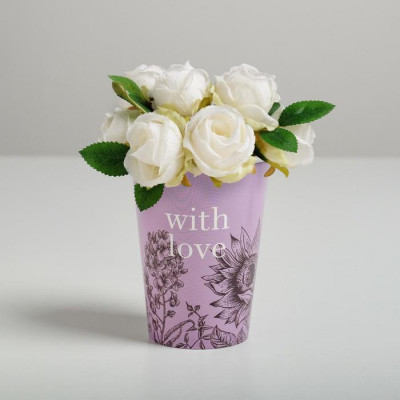 Стакан для мини-букета "With love", 6 шт.