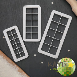 Выемки для марципана и теста "Фигуры, квадрат", набор 3 шт.
